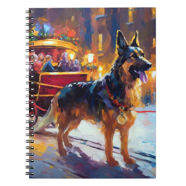 German Shepherd Christmas Festive Season Notebook (Front)