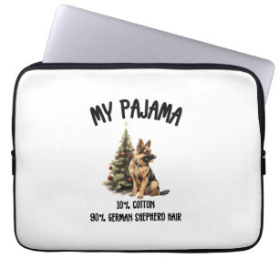 German Shepherd & Christmas, Funny Dog Design for Laptop Sleeve