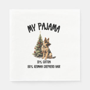 German Shepherd & Christmas, Funny Dog Design for Napkin