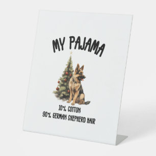 German Shepherd & Christmas, Funny Dog Design for Pedestal Sign