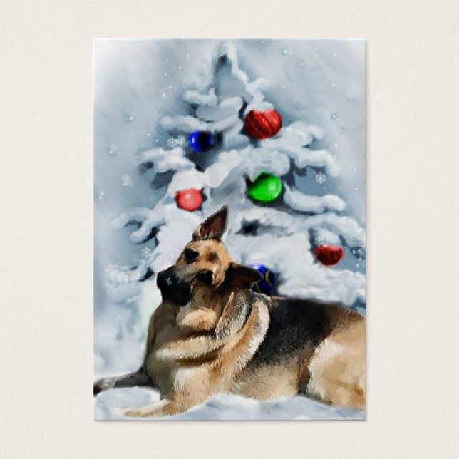 German Shepherd Christmas Gift Tags (Front)