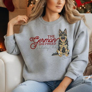 German Shepherd Christmas Holiday Club  Sweatshirt