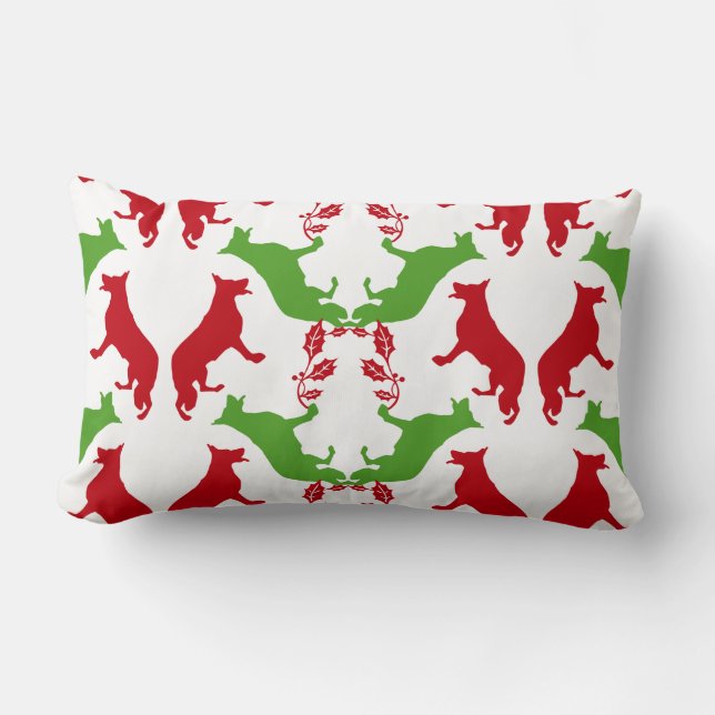 German Shepherd Christmas Lumbar Cushion (Front)