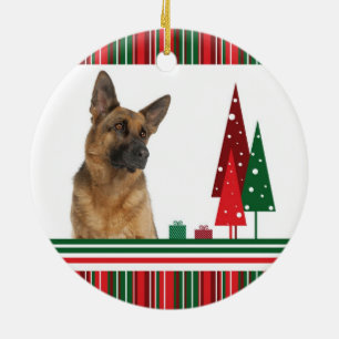 German Shepherd Christmas Ornament
