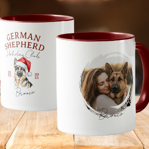 German Shepherd Christmas Photo Mug