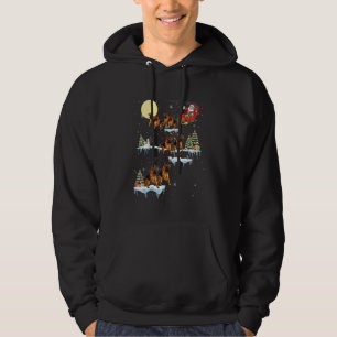 German Shepherd Christmas Santa Sleigh Dog Hoodie