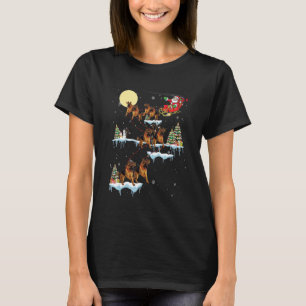 German Shepherd Christmas Santa Sleigh Dog T-Shirt