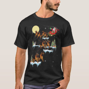 German Shepherd Christmas Santa Sleigh Dog T-Shirt