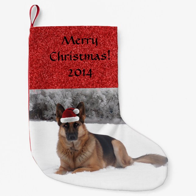 German Shepherd Christmas Stocking (Front)