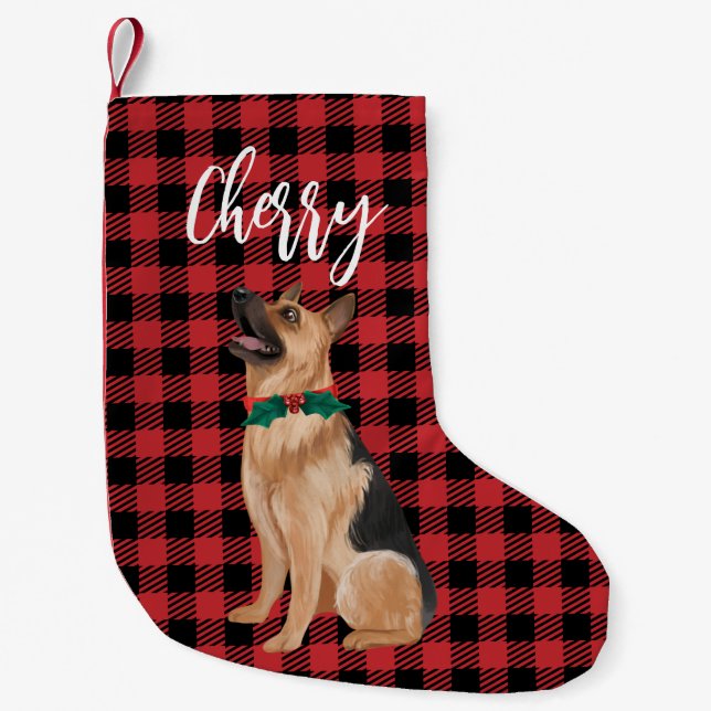 German Shepherd Christmas Stocking (Front)