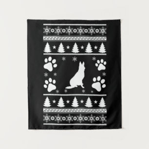 German Shepherd Christmas Tapestry