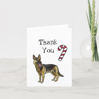 German Shepherd Christmas Thank You Card