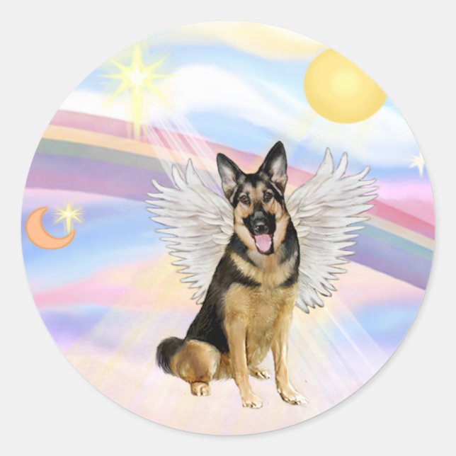 German Shepherd Classic Round Sticker (Front)