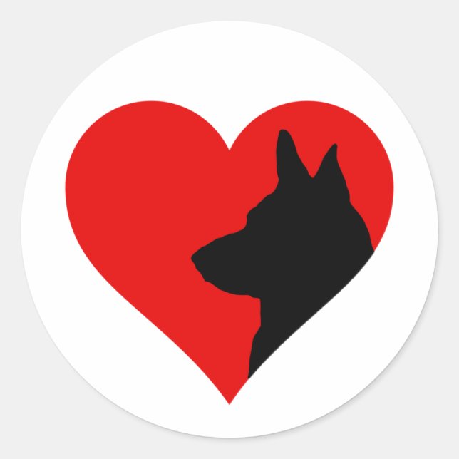 German Shepherd   Classic Round Sticker (Front)