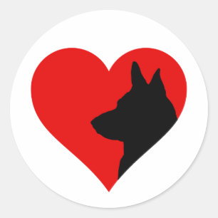 German Shepherd   Classic Round Sticker