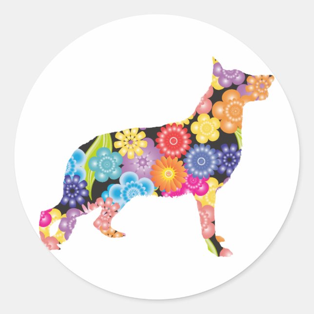 German Shepherd Classic Round Sticker (Front)