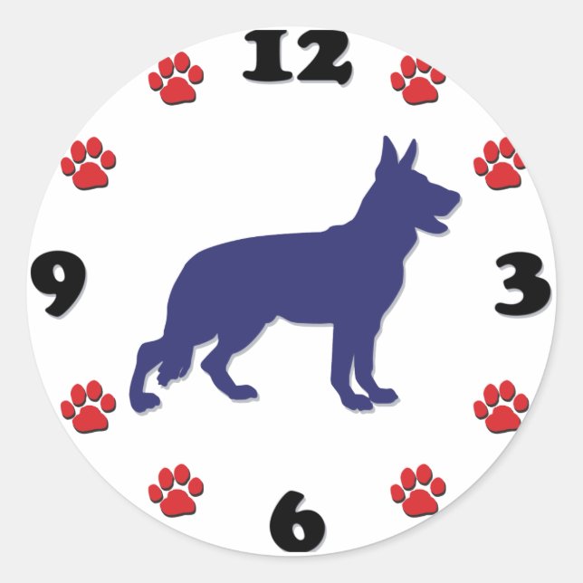 German Shepherd Classic Round Sticker (Front)
