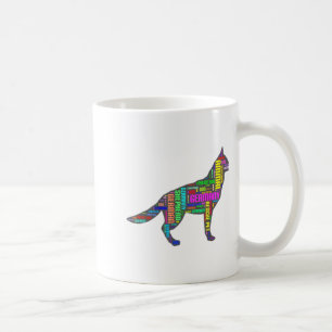 German Shepherd Cloud Tygraphy  Coffee Mug