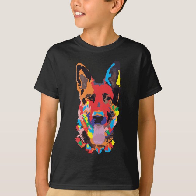 German shepherd colour T-Shirt (Front)