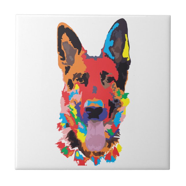 German shepherd colour tile (Front)