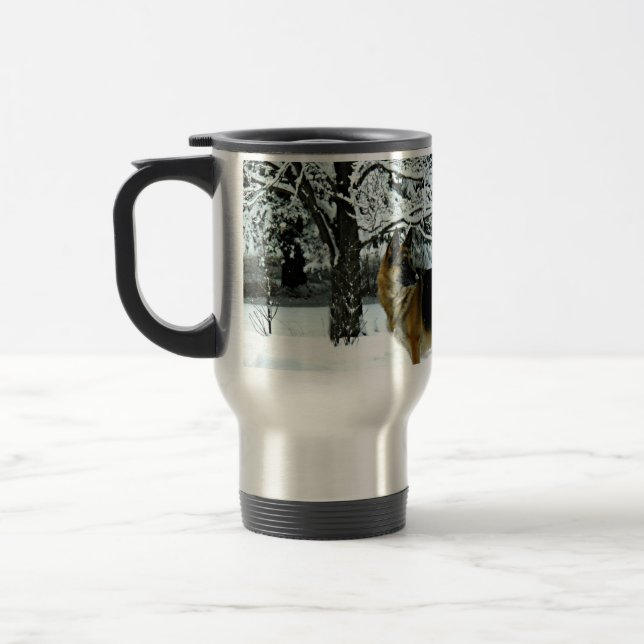 German Shepherd Commuter Coffee Mug (Left)