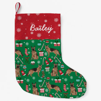 German Shepherd custom dog name Small Christmas Stocking