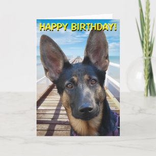 German Shepherd customisable greetings card