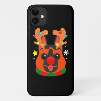 German Shepherd Cute Christmas Case-Mate iPhone Case