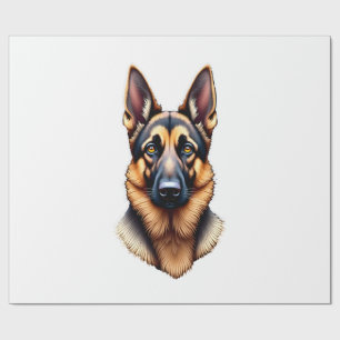 German Shepherd Cute Puppy Dog (2) Wrapping Paper