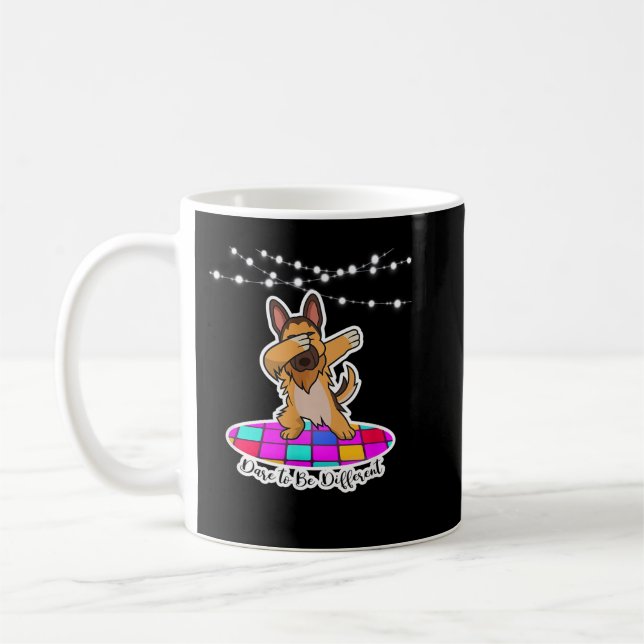 German Shepherd Dabbing Dare to be Different pet d Coffee Mug (Left)