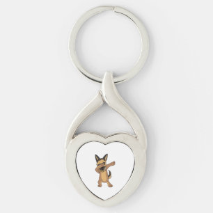 German Shepherd Dabbing Window Decals for car Truc Key Ring