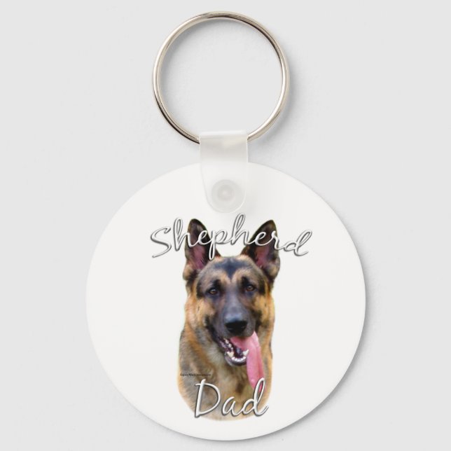 German Shepherd Dad 2 Key Ring (Front)