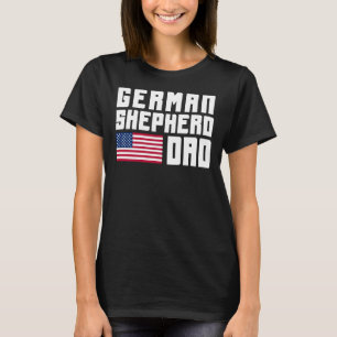 German Shepherd Dad American Flag Usa T-Shirt