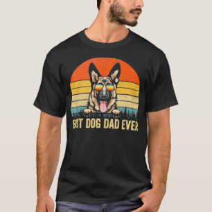German Shepherd Dad Best Dog Dad Ever Vintage Fath T-Shirt