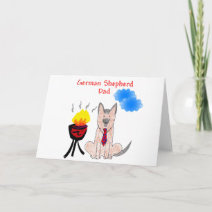 German Shepherd Dad Card