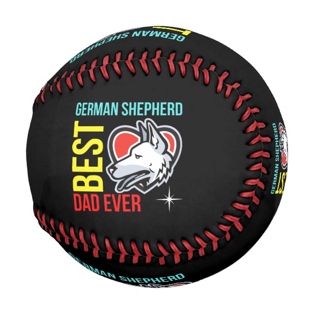 German Shepherd Dad, Dog Dad Baseball (Front Right)