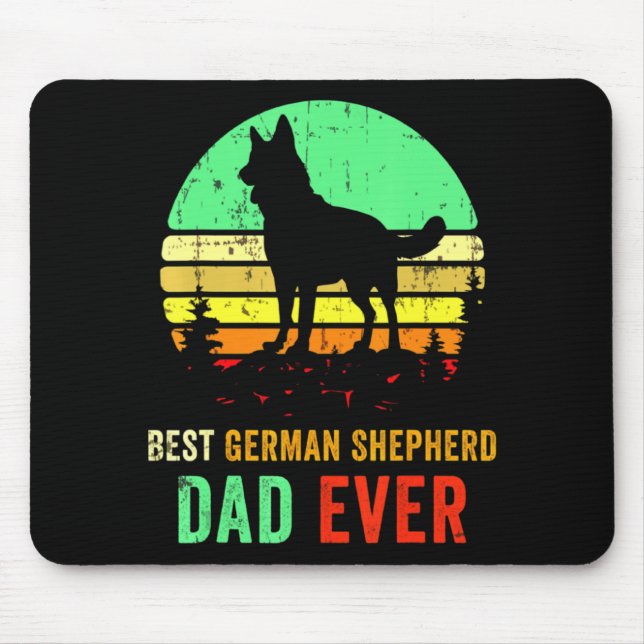 German Shepherd Dad Dog Owner Essential Mouse Pad (Front)
