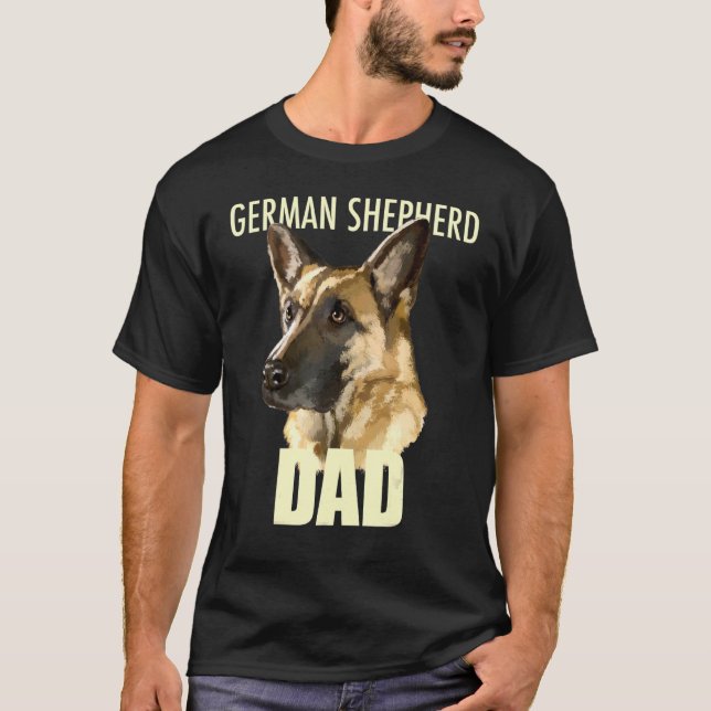 German Shepherd Dad Dog Tee (Front)