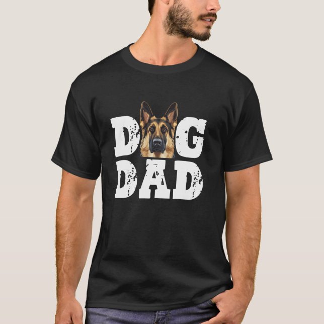 German Shepherd Dad Funny German Shepherd Dog T-Shirt (Front)
