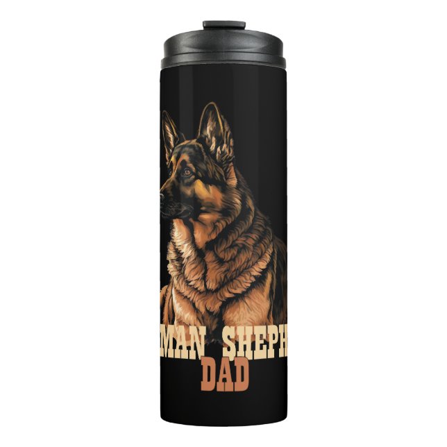 German Shepherd Dad, GSD Owner Dad Thermal Tumbler (Front)