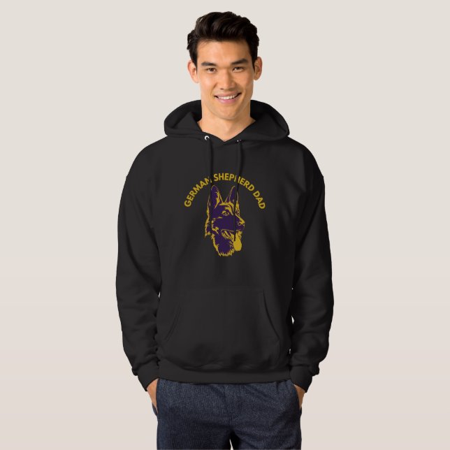German Shepherd Dad Hoodie (Front Full)