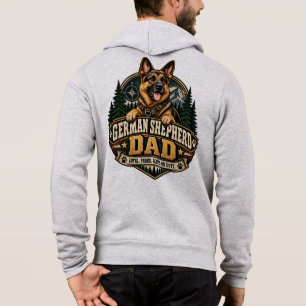 German Shepherd Dad Loyal Vintage Badge Hoodie
