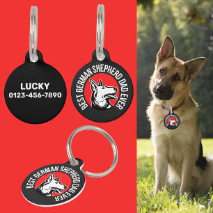 German Shepherd Dad Pet ID Tag