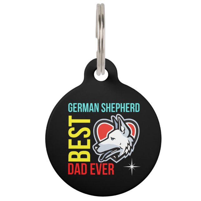 German Shepherd Dad   Pet Tag (Front)