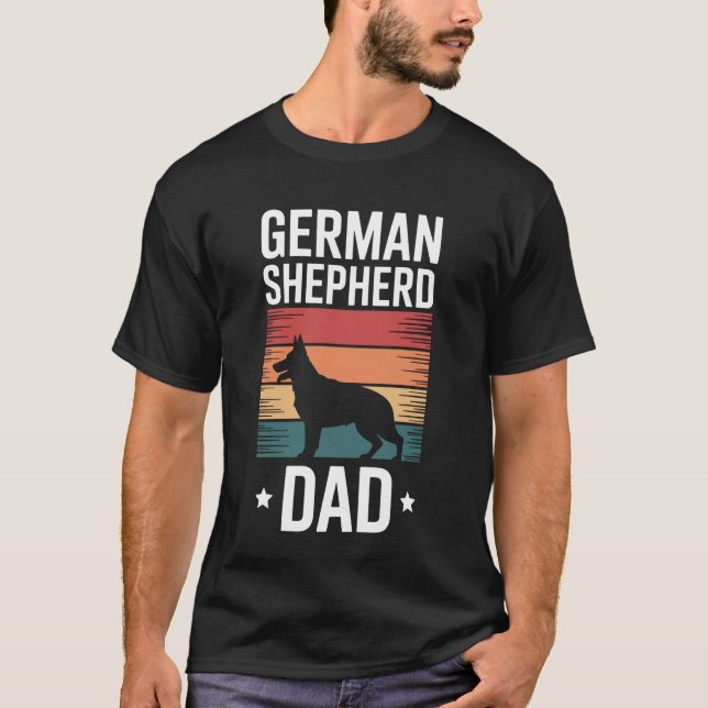 German Shepherd Dad Pet Walker Handler Dog Trainin T-Shirt (Front)