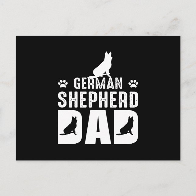 German shepherd Dad Postcard (Front)