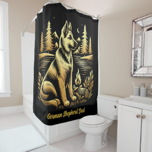 German Shepherd Dad  Shower Curtain