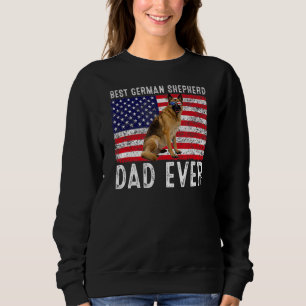 German Shepherd Dad Usa American Flag Dog Owner Sweatshirt