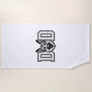 German Shepherd Dad Vintage Vector Shirt Design_1 Beach Towel