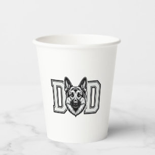 German Shepherd Dad Vintage Vector Shirt Design_1 Paper Cups